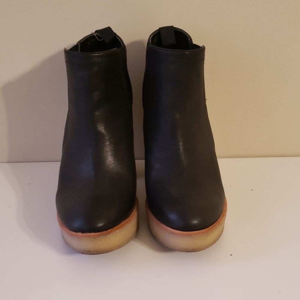 Leather booties